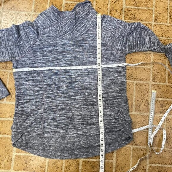 Athleta Heather Gray Techie Cowl Neck Sweatshirt - Picture 12 of 12
